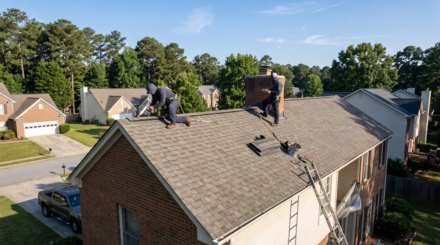 how much does roof maintenance cost in Kennesaw — wide scene (roofing)